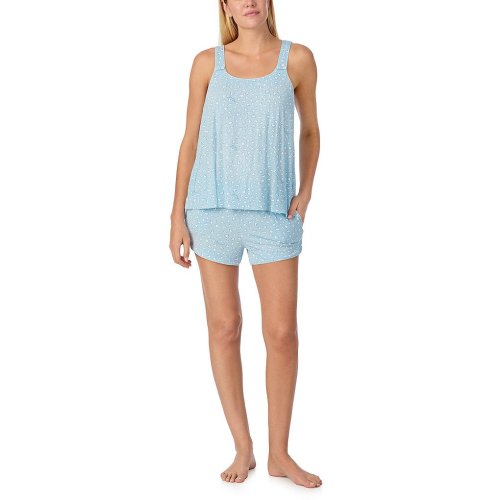 kate spade new york Heart Print Sleeveless Round Neck Jersey Knit Bridal Shorty Pajama Set