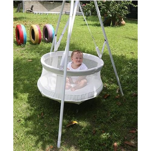 Portable Bassinet and Swing with Soothing Rocking Motion, Versatile Baby Bouncer seat for Infants 0-12 Months, Ideal for Lying and Sitting Baby Rocking Bed, Cradle Bed, Swing, Soothing