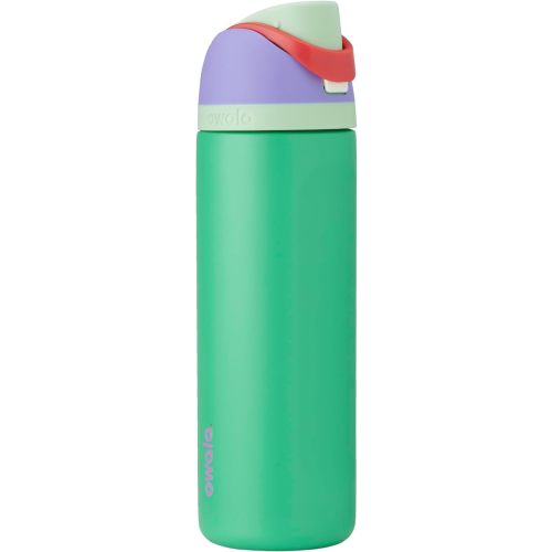 Ariel Owala Disney Princess FreeSip Insulated Stainless Steel Water Bottle with Straw for Sports and Travel, BPA-Free Sports Water Bottle, 24 oz, Ariel