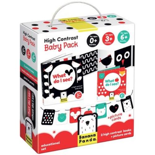 Banana Panda High Contrast Baby Pack - High Contrast Baby Books and Cards for Newborns 0-12 Months