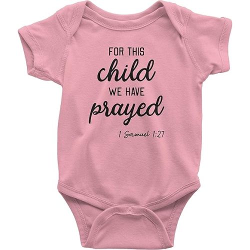 Aprojes For This Child We Have Prayed Baby Bodysuit – Christian Baby Clothes