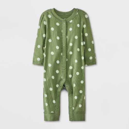 Baby Adaptive Romper - Cat & Jack™ Green/blue 18m