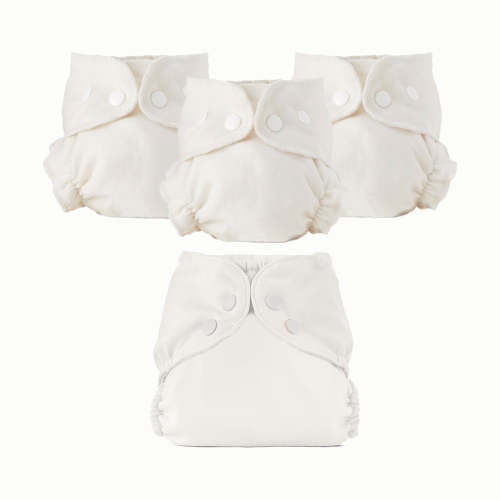 Esembly Organic Cloth Diaper Bundle Starter Parchment Size 1
