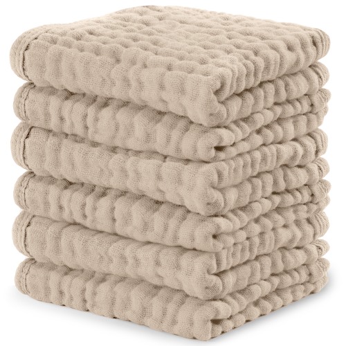 Muslin Washcloths in Sand – Comfy Cubs