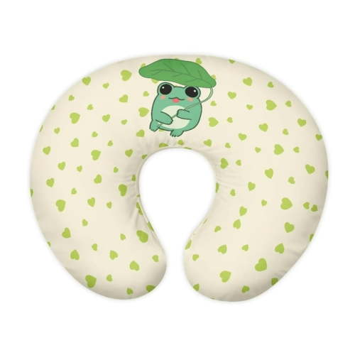 Psesaysky Cute Mushroom Baby Nursing Pillow Cover for Bottle Feeding  Stain Resistant Soft Breastfeeding Pillow Slipcover Breathable Pillow Cover for Infant Snug