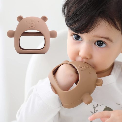 COZYPANDA Baby Teething Toys, Teething Toys for Babies 0-6 Months, Baby Teether for Teething Relief, Teething Pacifiers BPA Free, Bear