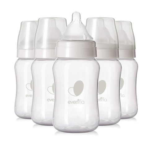 Evenflo Feeding Premium Proflo Venting Balance Plus Wide Neck Baby, Newborn and Infant Bottles - Helps Reduce Colic - 9 Ounce (Pack of 6)