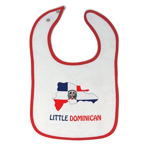 Toddler & Baby Bibs Burp Cloths Little Little Dominican Style A Countries Cotton Baby Items for Baby Girl & Boy White Red Design Only