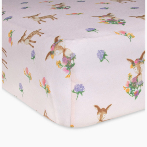 Organic Cotton Jersey Fitted Crib Sheet - Sweet Doe