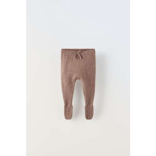 FLEECE BABY CARRIERKNIT FOOTED LEGGINGS WITH BOWWRAPPED TEXTURED SET