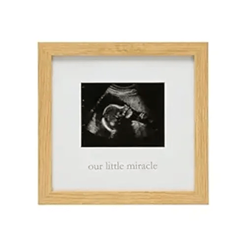 Kate & Milo Our Little Miracle Sonogram Frame, Classic Wooden Picture Frame, Gender-Neutral Baby Nursery Décor - Our Little Miracle Frame