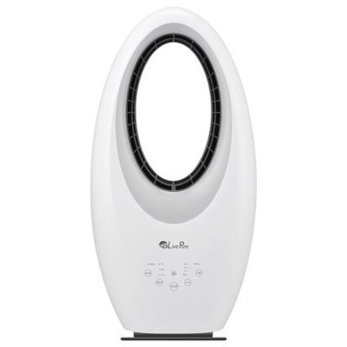 LivePure Bladeless Auto-Duster, Oscillating Fan w/Filter, Air Circulator, White