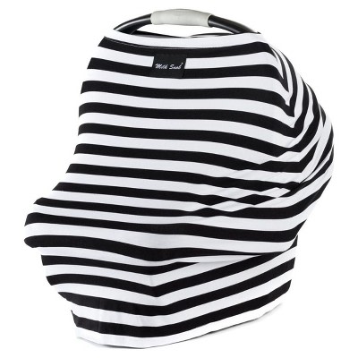 Milk Snob Milk Snob Multifunctional Cover - Black & White Signature Stripe, 26 inches (L) x 30 inches (W) x 26 inches (H)