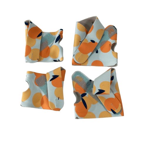 Owlet Extra Fabric Socks, Size 1 and Size 2, Sweet Clementine