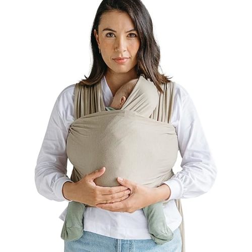 Solly Baby Wrap, Buttery-Soft Baby Carrier Newborn to Toddler 8-25 Lbs., Lightweight & Hands-Free Infant Sling Wrap, Breathable Summer Carrier, Baby Wearing & Postpartum Essential, New Mom Gift, Taupe