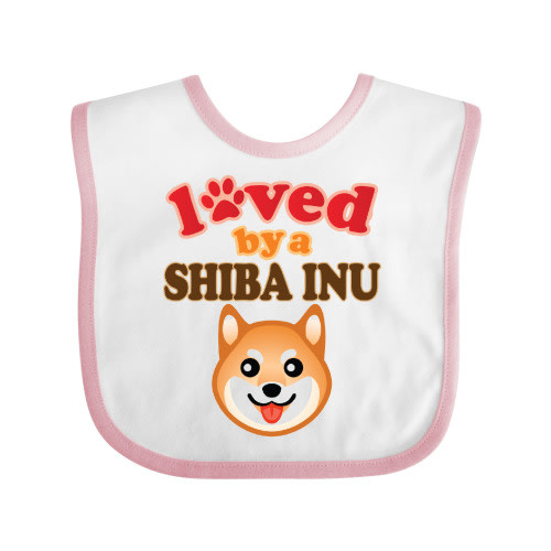 Inktastic Shiba Inu Dog Lover Boys or Girls Baby Bib