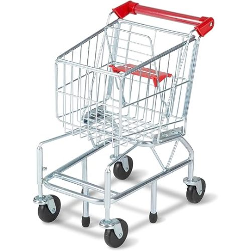 Melissa & Doug Toy Shopping Cart With Sturdy Metal Frame