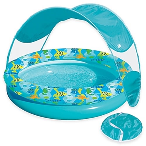 Aqua Leisure® Tot Sunshade Pool with Canopy and Carry Bag in Turquoise/Multi