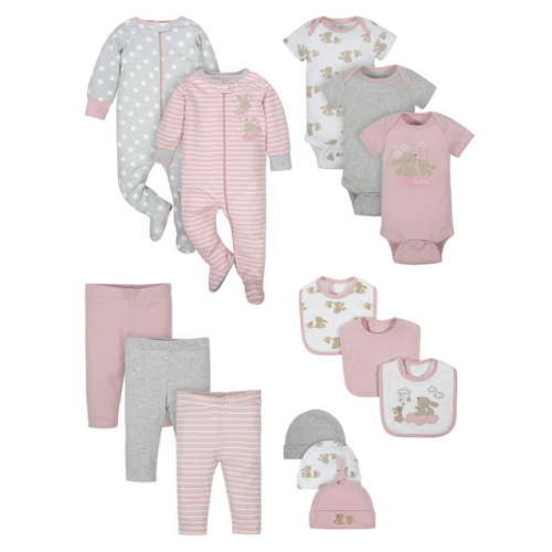 Wonder Nation Baby Girl Baby Shower Gift Set, 14-Piece, Newborn - 3/6 Months