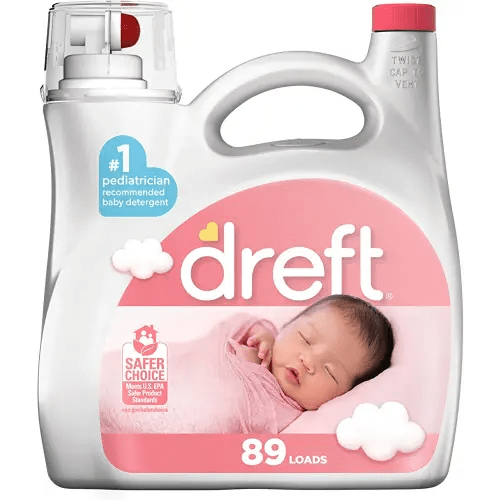 Dreft Stage 1: Newborn Baby Liquid Laundry Detergent, 89 Loads 128 Fl Oz, 1 Choice Of Pediatricians