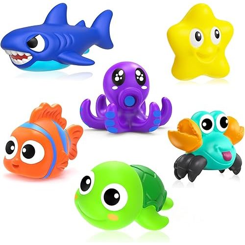 Bath Toys,Mold Free Baby Bath Toys for Toddlers 1-3,No Hole Bath Toys for Babies 6-12 Months,Bath Tub Toys for Toddlers 1-3,Water Toys Shower Toys Pool Toys for 1-4 Years Old Boys Girls Kids