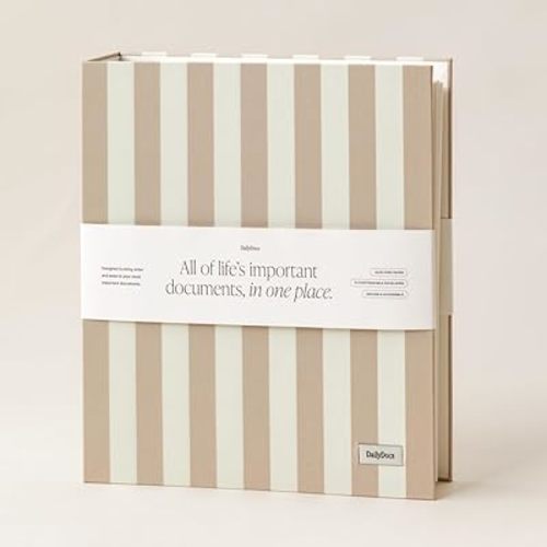 Document Organizer Binder – Premium Linen Folder System with Full & Half-Page Envelopes for Important Papers, Passports, Birth Certificates & More