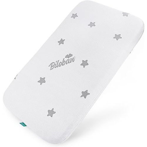 Bassinet Mattress Pad Fit for 35x21 Jimglo 3 in 1, Ezebaby, Besrey, Milliard, Miclassic and Evolur Stellar Bassinet, Waterproof Breathable Soft, Baby Foam with Removable Zippered Cover
