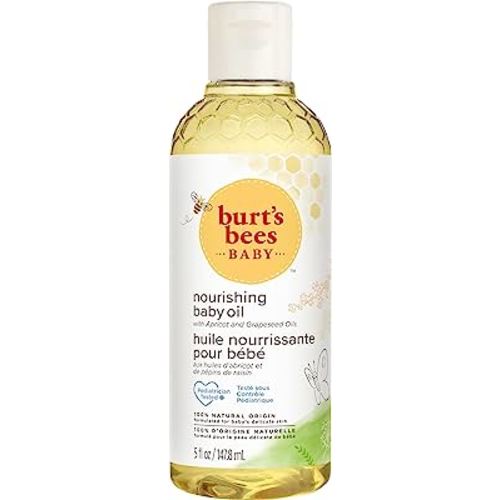 Burt's Bees Baby Oil, Hypoallergenic & Non Irritating Formula Hydrates & Nourishes Baby's Skin, Lightweight & Plant Based, Pediatrician Tested - 5 Oz (Pack of 3)