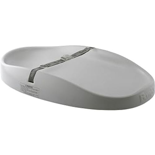 Bumbo Baby Infant Soft Contoured Foam Comfortable Easy to Clean Portable Changing Pad with Restraining Belt for On The Go Diaper Changing, Gray
