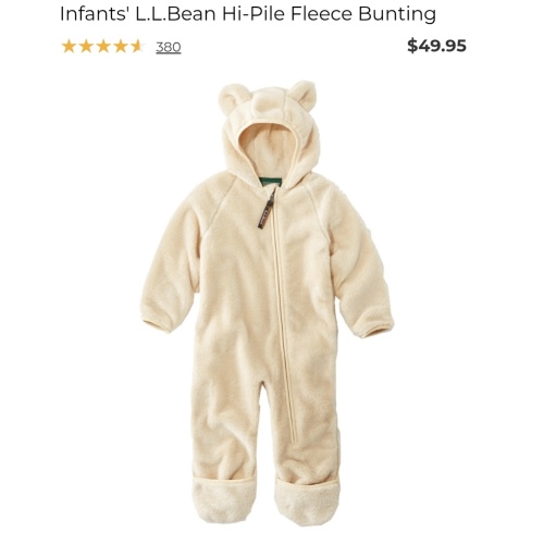 Infants' L.L.Bean Hi-Pile Fleece Bunting