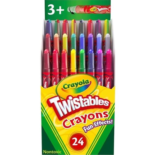 Crayola Twistables Crayons for Kids (24ct) Cute School Supplies for Toddlers, Preschool, Kindergarten, Elementary, Gifts for Boys & Girls, Ages 3, 4, 5