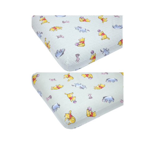 2 Pack Disney Baby Winnie the Pooh Fitted Cot Sheets