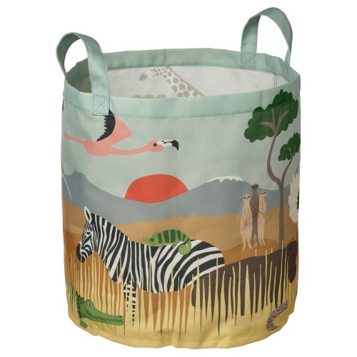 SANDLÖPARE Storage bag - multicolor/savannah