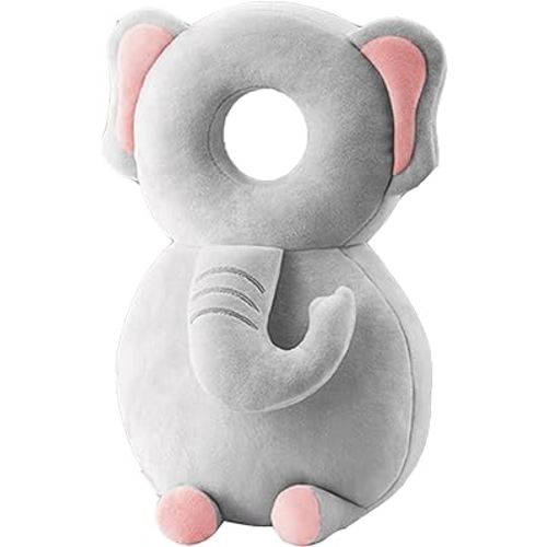 Baby Walker Head Protector Toddler Adjustable Baby Head Protection Backpack Wear Safety Pad (Elephant)