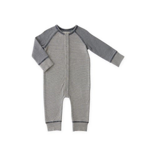 Stripes Away Raglan Sleeve Organic Cotton Romper, 0-3M