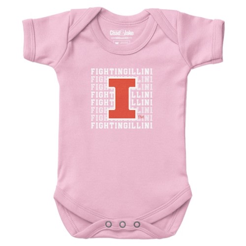 Illinois Fighting Illini Chad & Jake Newborn & Infant Retro Bodysuit - Light Pink