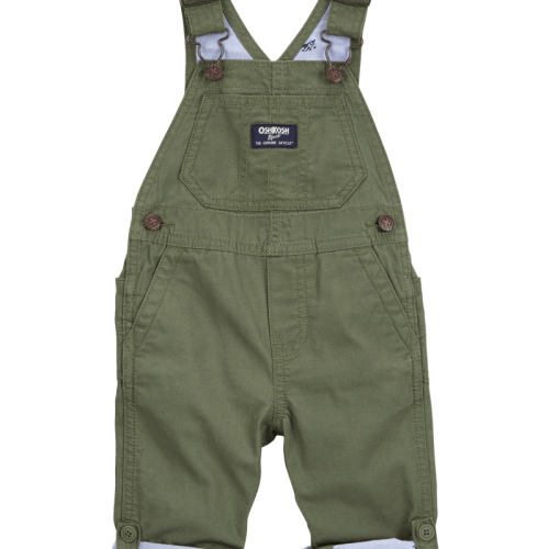 Green Baby Solid Canvas Overalls - Green | Carter’s Oshkosh Canada