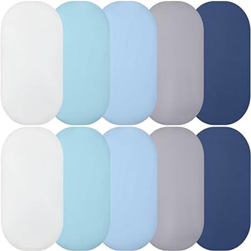 10 Pack Bassinet Sheet for Baby Boys Girls Soft Cradle Sheets Microfiber Baby Bassinet Sheets Fit for Most Oval, Hourglass and Rectangular Mattress