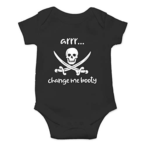 AW Fashions Arrr Change Me Booty - Pirate Joke, Captain Adorable - Funny Infant One-piece Baby Bodysuit