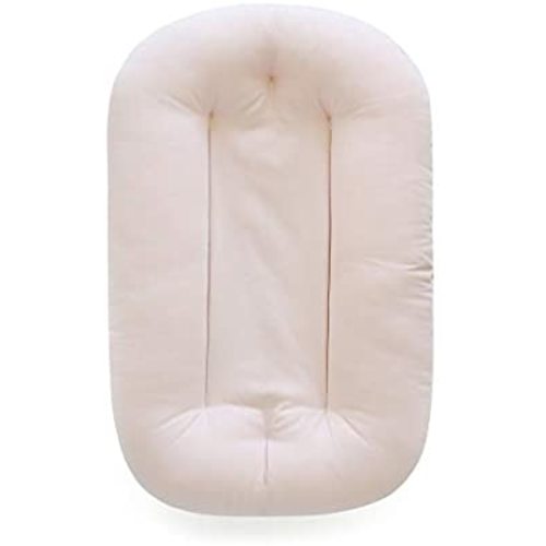 Snuggle Me Organic Bare | Baby Lounger & Infant Floor Seat | Newborn Essentials | Organic Cotton, Fiberfill | Sugar Plum
