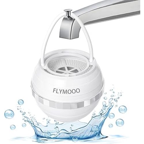 Water Filter for Tub Faucet - 8 Stages Bathtub Water Filter Reduces Contaminants for Softer, Smoother Skin - 2,500 Gallons of Filtration, BPA Free (White)