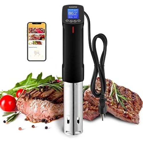 INKBIRD WIFI Sous Vide Cooker ISV-100W, 1000 Watts Sous Vide Machine Immersion Circulator with 14 Preset Recipes on APP & Calibration Function, Thermal Immersion, Fast-Heating with Timer