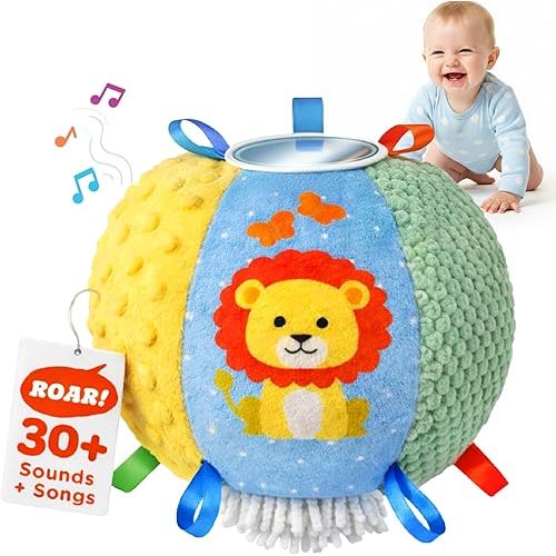 Move2Play, Interactive Baby Ball with 30+ Sounds & Songs | Toys for 1 Year Old Boys & Girls | Baby Toys 6-12+ Months | Musical Crawling Ball for Toddlers 1-3 | 1st Birthday Gift | Sensory