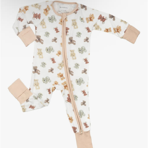 LollyBanks Baby Pajamas, 2-Way Zipper Romper, 95% Viscose Made from Bamboo and 5% Spandex, Baby Sleepers