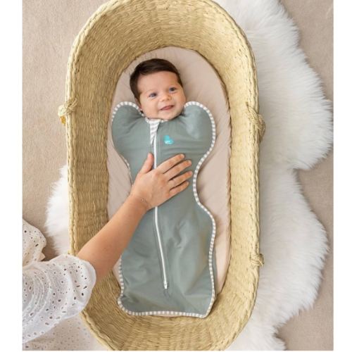 Love to Dream Swaddle UP, Baby Sleep Sack, Self-Soothing Swaddles for Newborns, Improves Sleep, Snug Fit Helps Calm Startle Reflex, New Born Essentials for Baby, 5-8.5 lbs, Denim