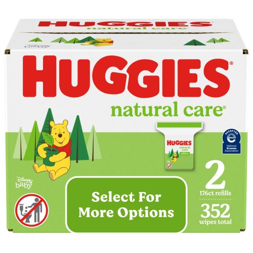 Huggies Natural Care Sensitive Baby Wipes, Unscented, 2 Refills, 352 Total Ct (Select for More Options)