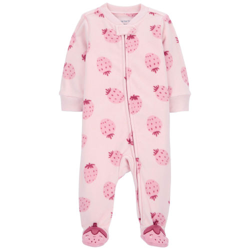 Baby Strawberry Fleece Footie Sleep & Play Pajamas - Carter's | Carter's