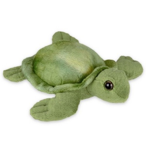 Bearington Lil' Shelton Green Plush Sea Turtle Stuffed Animal, 7 Inches