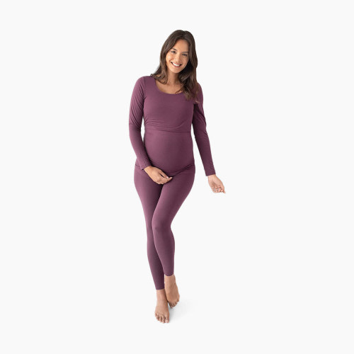 Kindred Bravely Jane Maternity & Nursing Pajama Set - Plum, Medium