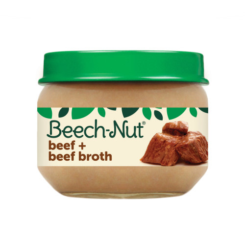 Beech-Nut Stage 1 Baby Food, Beef & Beef Broth, 2.5 oz Jar